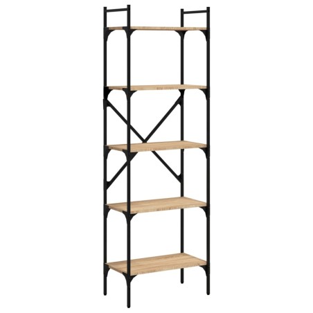 vidaXL Libreria Rovere Sonoma 5 Ripiani 56x31,5x174 cm Multistrato