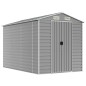 vidaXL Capanno da Giardino Grigio Chiaro 191x300x198cm Acciaio Zincato