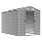 vidaXL Capanno da Giardino Grigio Chiaro 191x300x198cm Acciaio Zincato