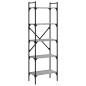 vidaXL Libreria Grigio Sonoma 5 Ripiani 56x31,5x174 cm Multistrato