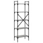 vidaXL Libreria Grigio Sonoma 5 Ripiani 56x31,5x174 cm Multistrato