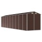 vidaXL Capanno da Giardino Marrone 191x810x198 cm in Acciaio Zincato vidaXL Capanno da Giardino Marrone 191x810x198 cm in Acciaio Zincato