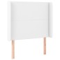 Testiera a LED Bianco 93x16x118/128 cm in Similpelle Testiera a LED Bianco 93x16x118/128 cm in Similpelle