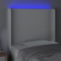 Testiera a LED Bianco 93x16x118/128 cm in Similpelle Testiera a LED Bianco 93x16x118/128 cm in Similpelle