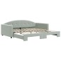 vidaXL Divano Letto con Letto Estraibile Grigio Chiaro 100x200 Velluto vidaXL Divano Letto con Letto Estraibile Grigio Chiaro 100x200 Velluto