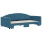vidaXL Divano Letto con Letto Estraibile Blu 100x200 cm in Velluto