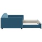vidaXL Divano Letto con Letto Estraibile Blu 100x200 cm in Velluto