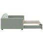 vidaXL Divano Letto con Letto Estraibile Grigio Chiaro 100x200 Velluto vidaXL Divano Letto con Letto Estraibile Grigio Chiaro 100x200 Velluto