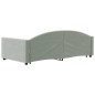 vidaXL Divano Letto con Letto Estraibile Grigio Chiaro 100x200 Velluto vidaXL Divano Letto con Letto Estraibile Grigio Chiaro 100x200 Velluto