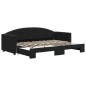 vidaXL Divano Letto con Letto Estraibile Nero 80x200 cm in Velluto