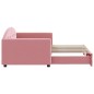 vidaXL Divano Letto con Letto Estraibile Rosa 90x200 cm in Velluto vidaXL Divano Letto con Letto Estraibile Rosa 90x200 cm in Velluto