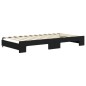 vidaXL Divano Letto con Letto Estraibile Nero 100x200 cm in Velluto