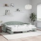 vidaXL Divano Letto con Letto Estraibile Grigio Chiaro 80x200 Velluto vidaXL Divano Letto con Letto Estraibile Grigio Chiaro 80x200 Velluto