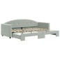 vidaXL Divano Letto con Letto Estraibile Grigio Chiaro 80x200 Velluto vidaXL Divano Letto con Letto Estraibile Grigio Chiaro 80x200 Velluto