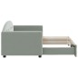 vidaXL Divano Letto con Letto Estraibile Grigio Chiaro 80x200 Velluto vidaXL Divano Letto con Letto Estraibile Grigio Chiaro 80x200 Velluto