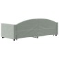 vidaXL Divano Letto con Letto Estraibile Grigio Chiaro 80x200 Velluto vidaXL Divano Letto con Letto Estraibile Grigio Chiaro 80x200 Velluto