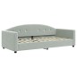 vidaXL Divano Letto con Letto Estraibile Grigio Chiaro 80x200 Velluto vidaXL Divano Letto con Letto Estraibile Grigio Chiaro 80x200 Velluto