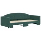 vidaXL Divano Letto con Letto Estraibile Verde Scuro 90x200cm Velluto vidaXL Divano Letto con Letto Estraibile Verde Scuro 90x200cm Velluto