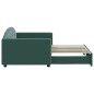 vidaXL Divano Letto con Letto Estraibile Verde Scuro 90x200cm Velluto vidaXL Divano Letto con Letto Estraibile Verde Scuro 90x200cm Velluto