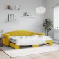 vidaXL Divano Letto con Letto Estraibile Giallo 80x200 cm in Velluto vidaXL Divano Letto con Letto Estraibile Giallo 80x200 cm in Velluto
