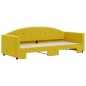 vidaXL Divano Letto con Letto Estraibile Giallo 80x200 cm in Velluto vidaXL Divano Letto con Letto Estraibile Giallo 80x200 cm in Velluto
