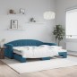 vidaXL Divano Letto con Letto Estraibile Blu 90x200 cm in Velluto vidaXL Divano Letto con Letto Estraibile Blu 90x200 cm in Velluto