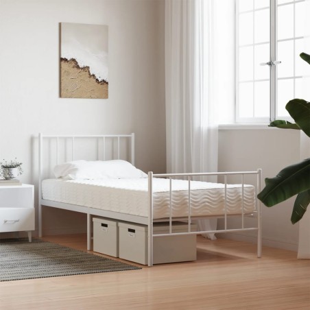 vidaXL Materasso in Schiuma Bianco 80x200 cm Durezza H2 H3