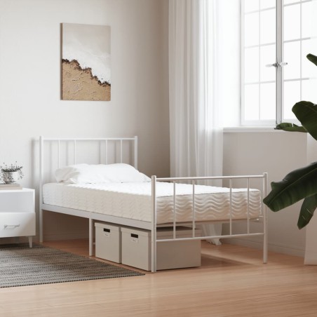 vidaXL Materasso in Schiuma Bianco 90x200 cm Durezza H2 H3