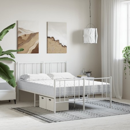 vidaXL Materasso in Schiuma Bianco 140x200 cm Durezza H2 H3