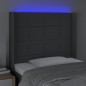 Testiera a LED Grigio Scuro 83x16x118/128 cm in Tessuto Testiera a LED Grigio Scuro 83x16x118/128 cm in Tessuto