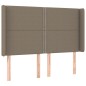 vidaXL Testiera a LED Tortora 147x16x118/128 cm in Tessuto vidaXL Testiera a LED Tortora 147x16x118/128 cm in Tessuto