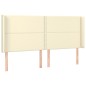 Testiera a LED Crema 203x23x118/128 cm in Similpelle Testiera a LED Crema 203x23x118/128 cm in Similpelle