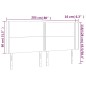 Testiera a LED Crema 203x23x118/128 cm in Similpelle Testiera a LED Crema 203x23x118/128 cm in Similpelle
