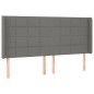 Testiera a LED GrigioScuro 183x16x118/128cm inTessuto Testiera a LED GrigioScuro 183x16x118/128cm inTessuto