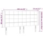 Testiera a LED rosa 203x16x118/128 cm in Velluto Testiera a LED rosa 203x16x118/128 cm in Velluto