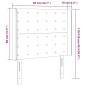 Testiera a LED Nera 83x16x118/128 cm in Similpelle