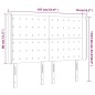 Testiera a LED Nera 147x16x118/128 cm in Similpelle Testiera a LED Nera 147x16x118/128 cm in Similpelle