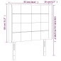 Testiera a LED crema 93x16x118/128 cm in Tessuto Testiera a LED crema 93x16x118/128 cm in Tessuto