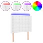 Testiera a LED Bianco 103x16x118/128 cm in Similpelle Testiera a LED Bianco 103x16x118/128 cm in Similpelle