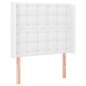 Testiera a LED Bianco 103x16x118/128 cm in Similpelle Testiera a LED Bianco 103x16x118/128 cm in Similpelle