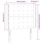 Testiera a LED Bianco 103x16x118/128 cm in Similpelle Testiera a LED Bianco 103x16x118/128 cm in Similpelle