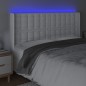 Testiera a LED Bianco 163x16x118/128 cm in Similpelle Testiera a LED Bianco 163x16x118/128 cm in Similpelle