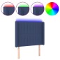Testiera a LED Blu 93x16x118/128 cm in Tessuto Testiera a LED Blu 93x16x118/128 cm in Tessuto