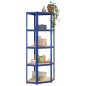 vidaXL Scaffali a 5 Ripiani 4 pz Blu in Acciaio e Legno Multistrato vidaXL Scaffali a 5 Ripiani 4 pz Blu in Acciaio e Legno Multistrato