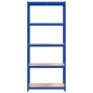 vidaXL Scaffali a 5 Ripiani 4 pz Blu in Acciaio e Legno Multistrato vidaXL Scaffali a 5 Ripiani 4 pz Blu in Acciaio e Legno Multistrato
