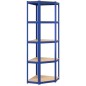 vidaXL Scaffali a 5 Ripiani 4 pz Blu in Acciaio e Legno Multistrato vidaXL Scaffali a 5 Ripiani 4 pz Blu in Acciaio e Legno Multistrato