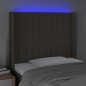 Testiera a LED tortora 93x16x118/128 cm in Tessuto Testiera a LED tortora 93x16x118/128 cm in Tessuto