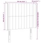 Testiera a LED tortora 93x16x118/128 cm in Tessuto Testiera a LED tortora 93x16x118/128 cm in Tessuto