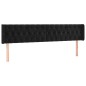 Testiera ad Orecchio Nera 203x16x78/88 cm in Velluto Testiera ad Orecchio Nera 203x16x78/88 cm in Velluto