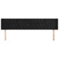 Testiera ad Orecchio Nera 203x16x78/88 cm in Velluto Testiera ad Orecchio Nera 203x16x78/88 cm in Velluto